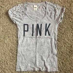 Victoria’s Secret PINK bling sleeve t-shirt
